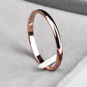 Titanium Steel 2mm Thin Polished Band Hypoallergen